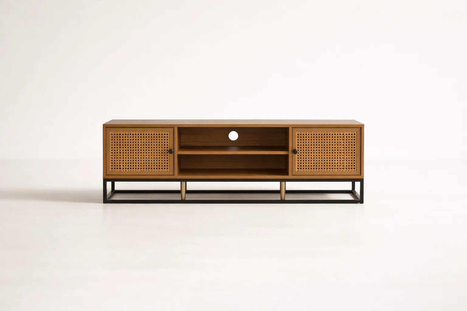 Premium Cane Finish TV Unit
